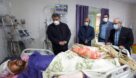 عیادت شهردار اهواز و جمعی از مسئولین شهری از مصدومان تصادف زنجیره ای اهواز-خرمشهر